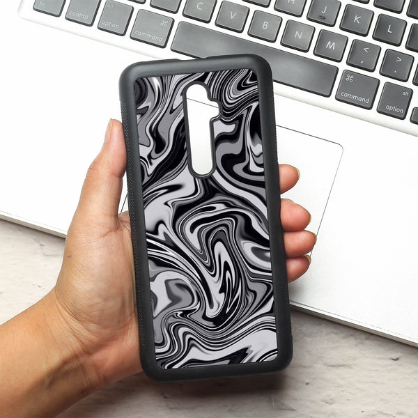 Blackout Marble metal back case for Oppo Reno2 Z