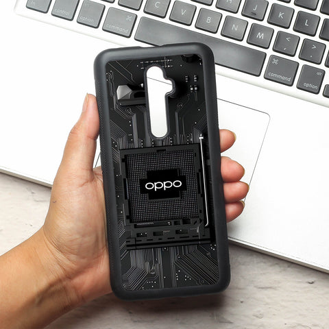Microchip metal back case for Oppo Reno2 F