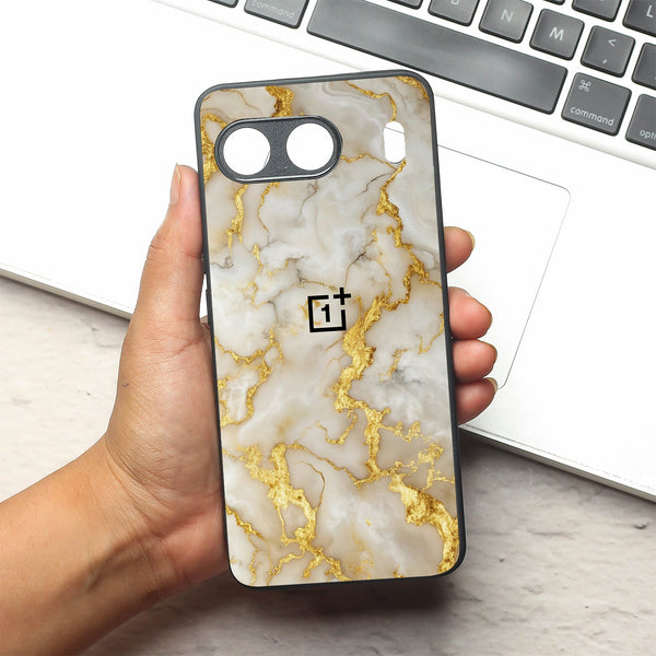 Gold Vein Glory metal back case for Oneplus Nord 4