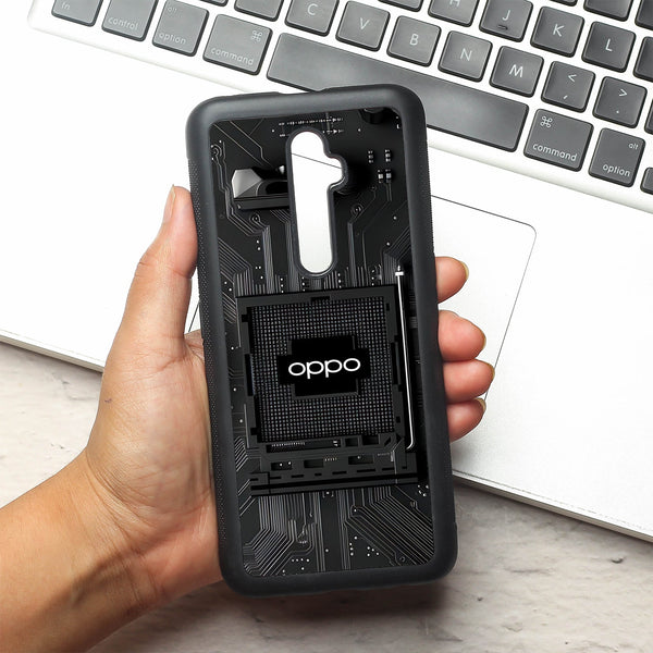 Microchip metal back case for Oppo Reno2 Z