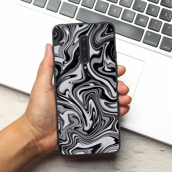 Blackout Marble metal back case for Oneplus 7 Pro