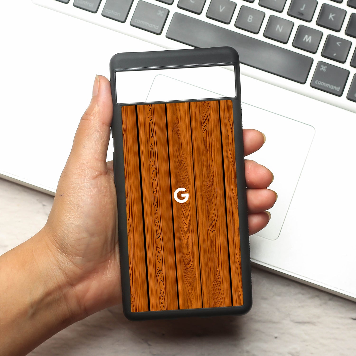 WoodCraft Touch metal back case for Google Pixel 6a