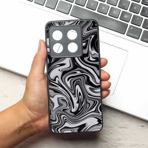 Blackout Marble metal back case for Oneplus 10T