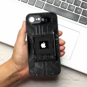 Microchip metal back case for Apple Iphone 16e