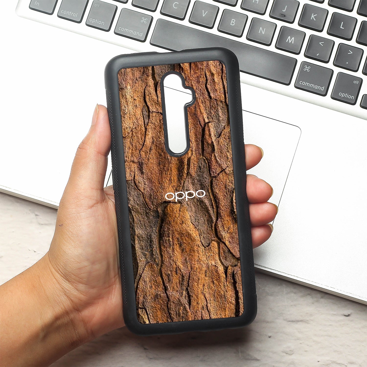 Wavy Grain metal back case for Oppo Reno2 F