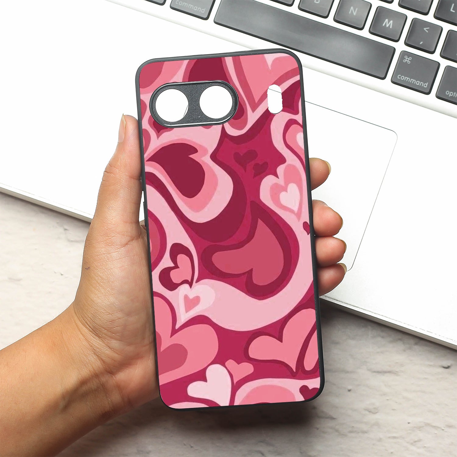 Valentine Wave Marble metal back case for Oneplus Nord 4