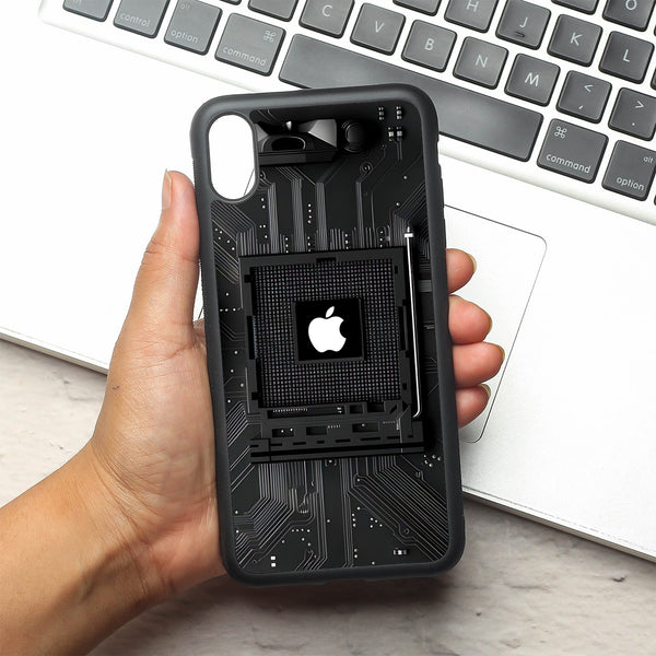 Microchip metal back case for Samsung A15