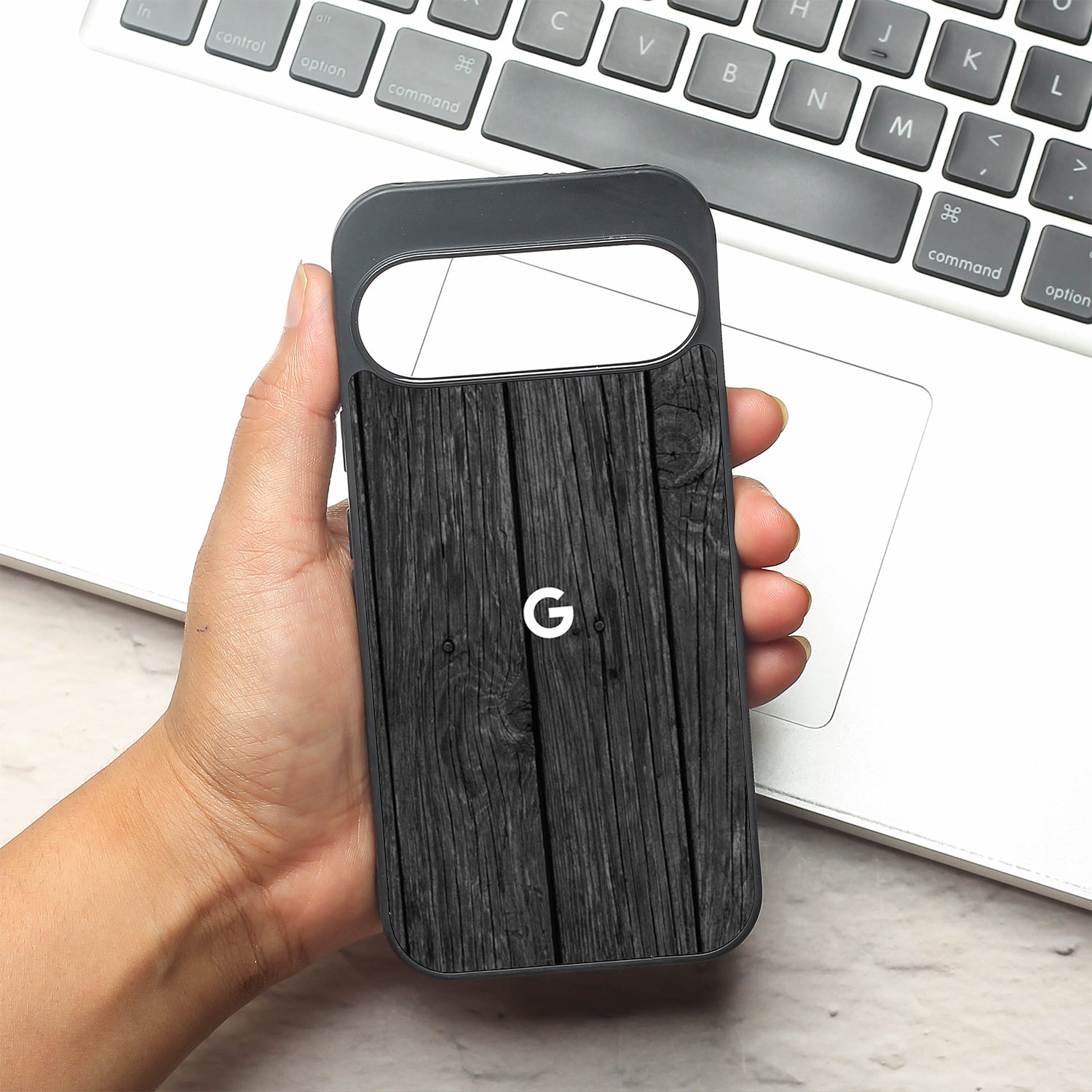 Dark Wood metal back case for Google Pixel 9 Pro