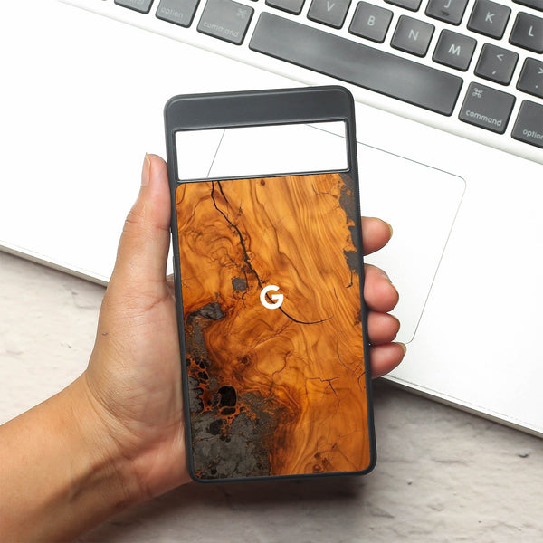 Lava Oak metal back case for Google Pixel 7