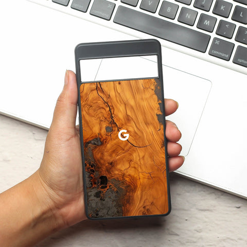 Lava Oak metal back case for Google Pixel 7