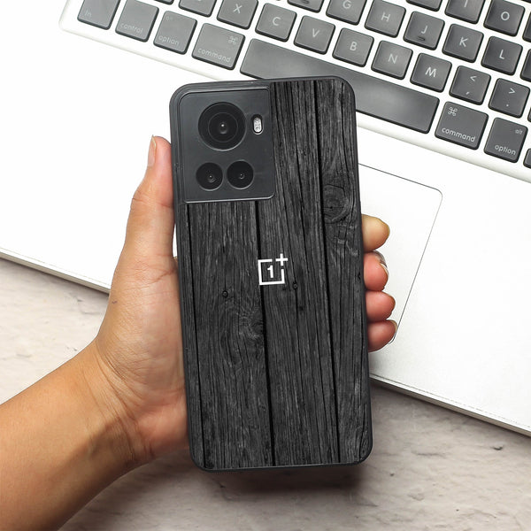 Dark Wood metal back case for Oneplus 10R
