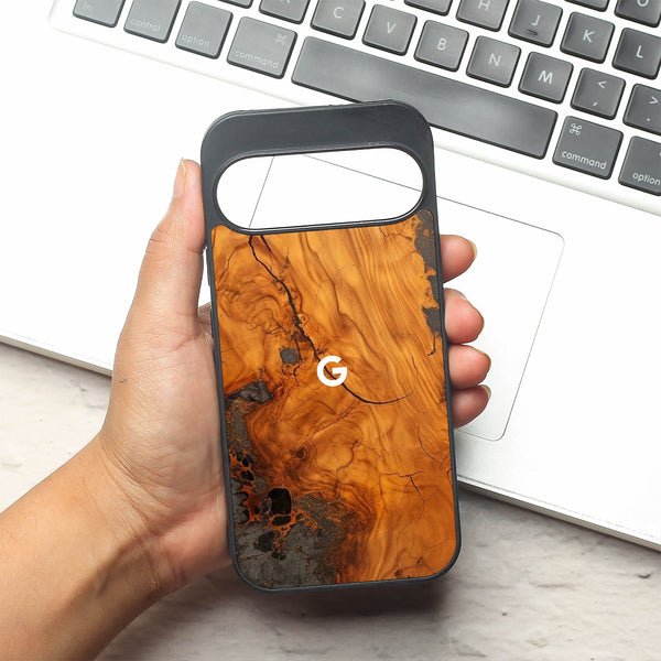 Lava Oak metal back case for Google Pixel 9