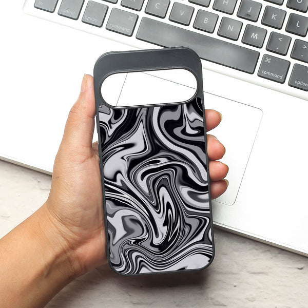 Blackout Marble metal back case for Google Pixel 9 Pro