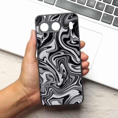 Blackout Marble metal back case for Oneplus Nord 4