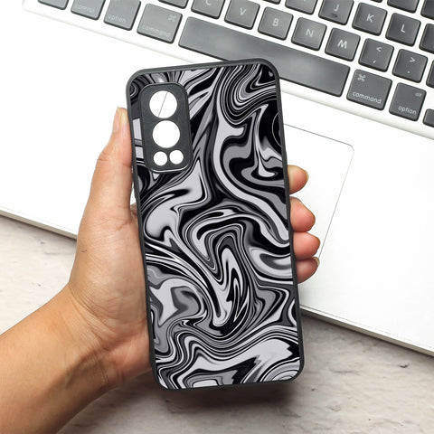 Blackout Marble metal back case for Oneplus Nord 2