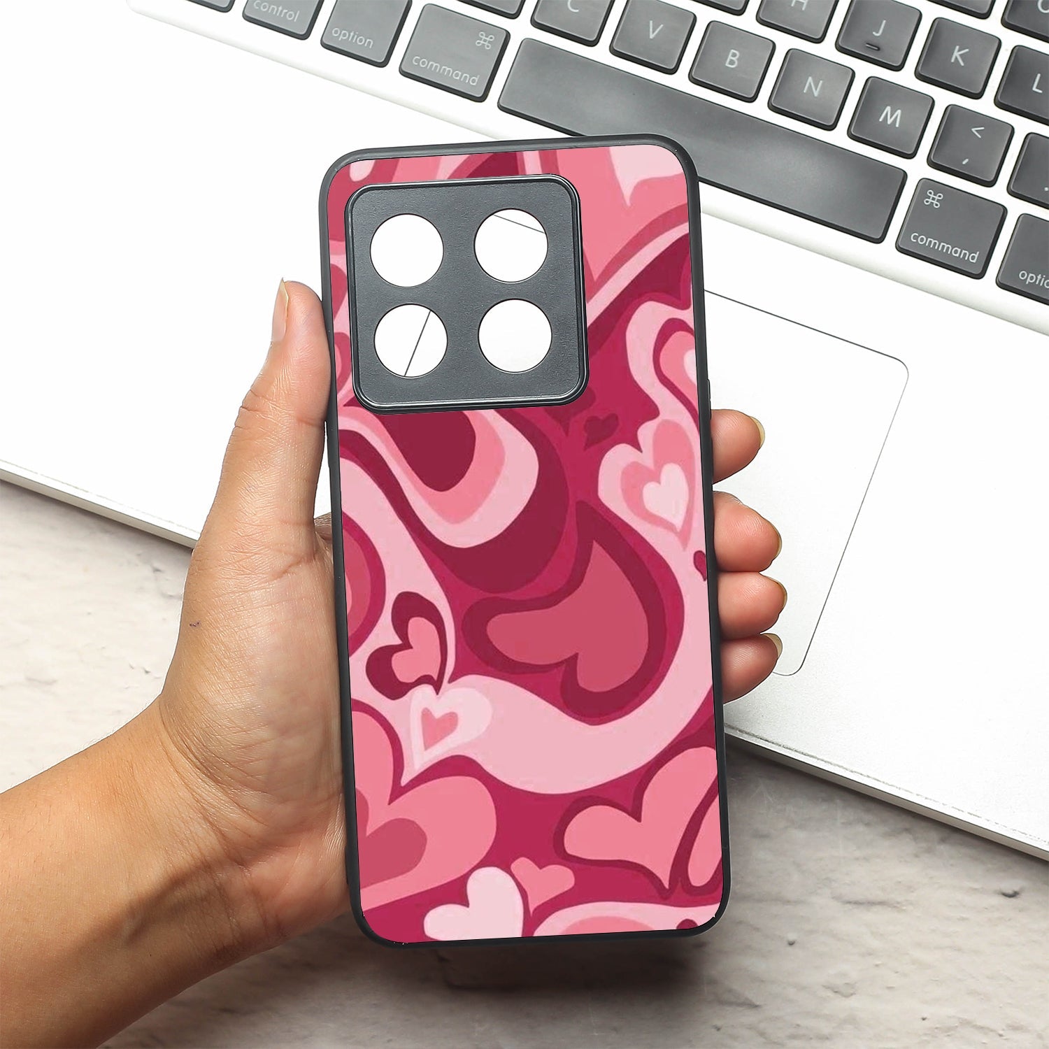 Valentine Wave Marble metal back case for Oneplus 10T