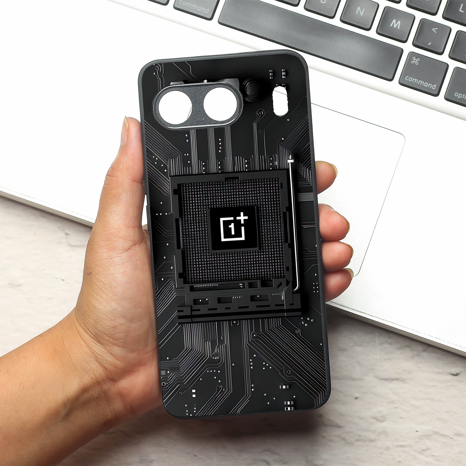 Microchip metal back case for Oneplus Nord 4