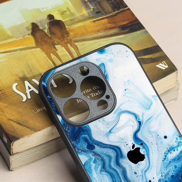 Neptune Swirl metal back case for Apple Iphone 16 Pro