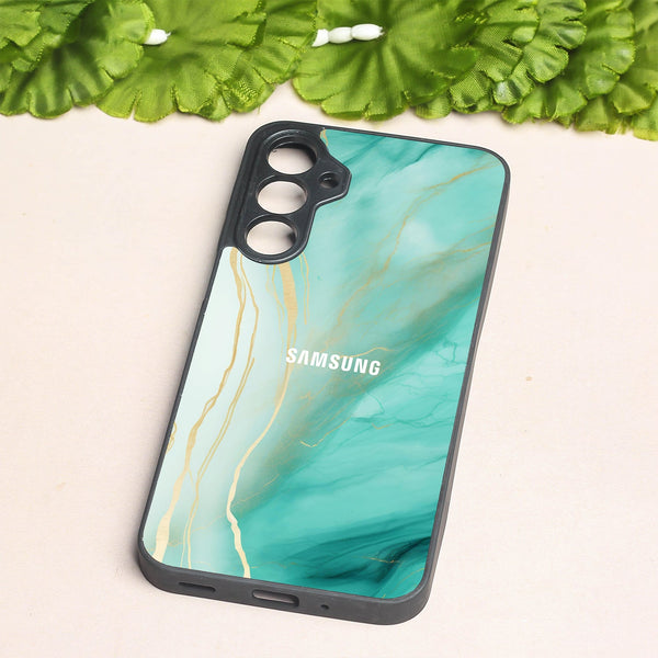 Green Luxe Marble metal back case for Samsung A16