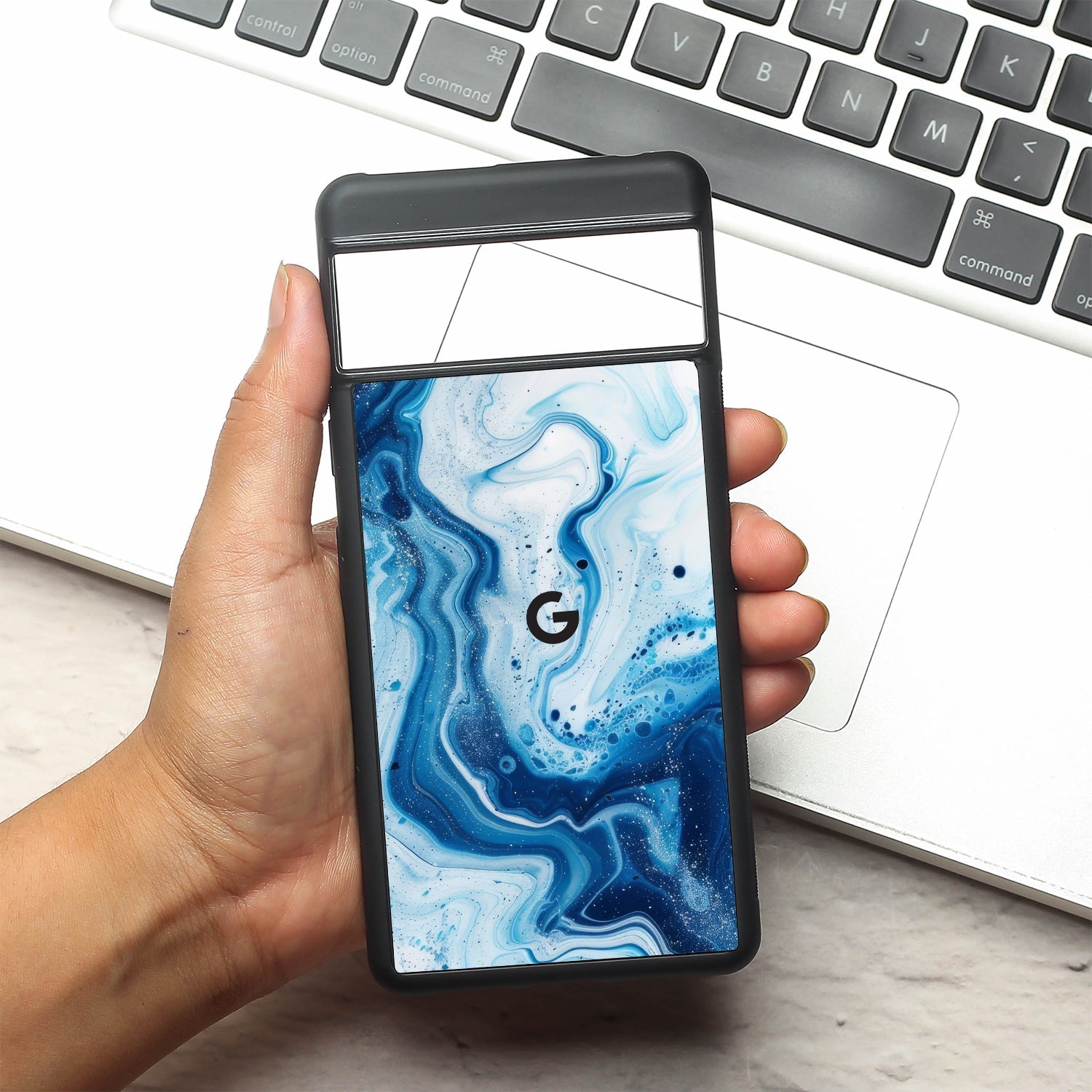 Neptune Swirl metal back case for Google Pixel 7a