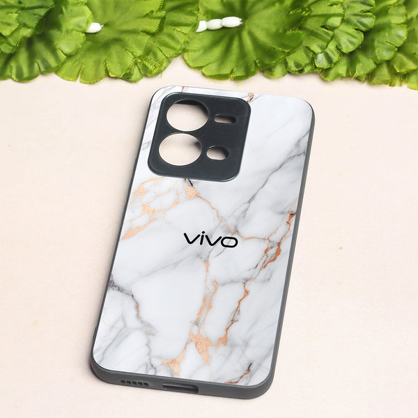 Copper Luxe Marble metal back case for Vivo V25