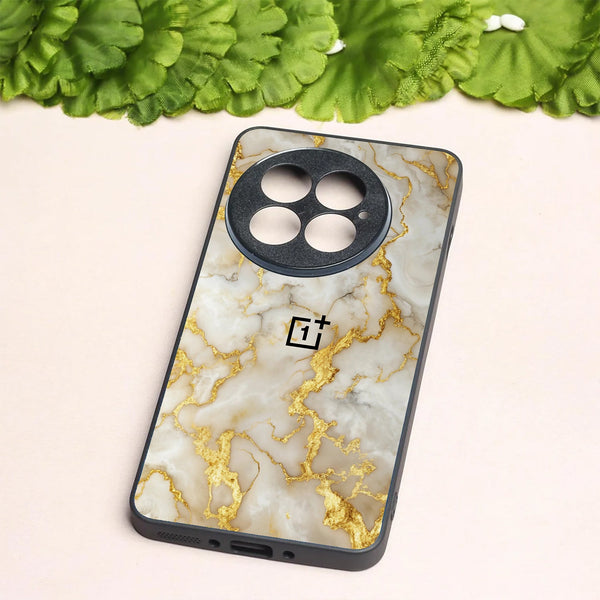 Gold Vein Glory metal back case for Oneplus 13R