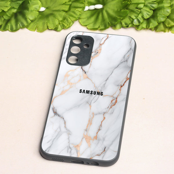 Copper Luxe Marble metal back case for Samsung A14