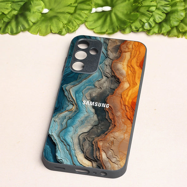 Layered Marble metal back case for Samsung A15