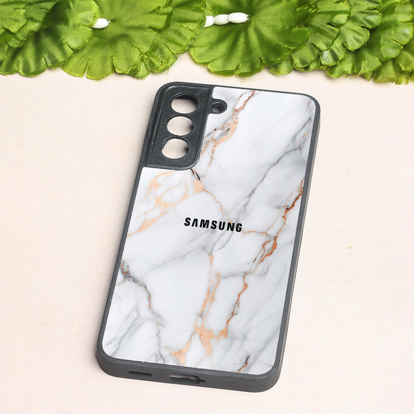 Copper Luxe Marble metal back case for Samsung S21 FE