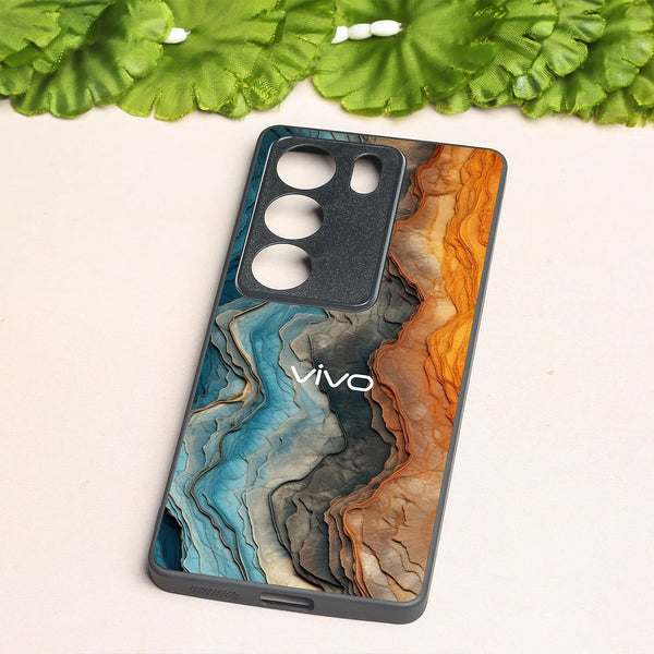 Layered Marble metal back case for Vivo V29