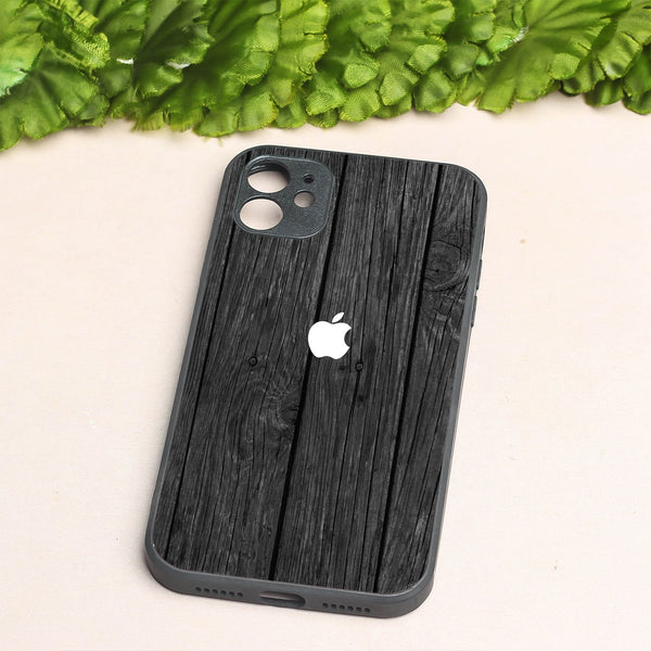 Dark Wood metal back case for Apple Iphone 12
