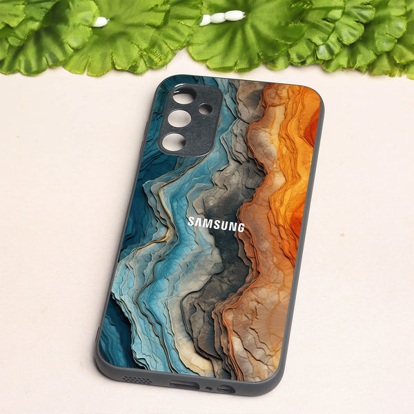 Layered Marble metal back case for Samsung A14
