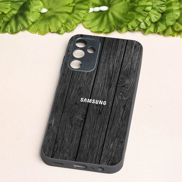 Dark Wood metal back case for Samsung A15