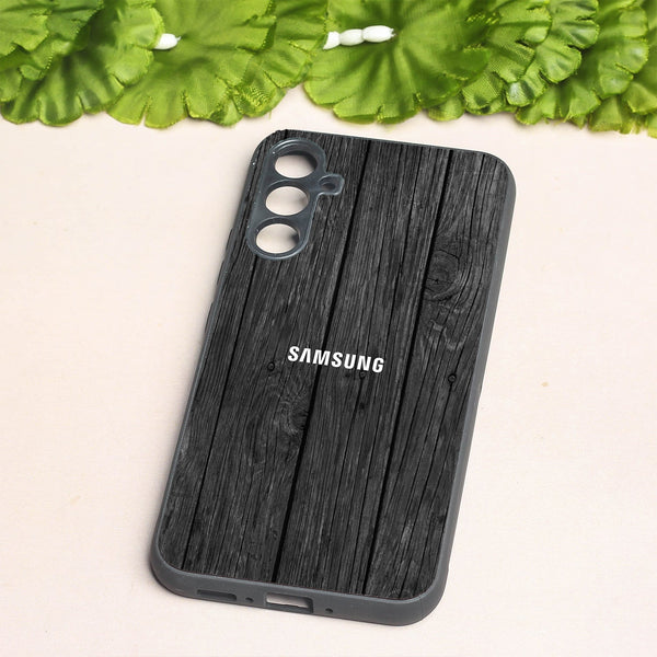 Dark Wood metal back case for Samsung A34