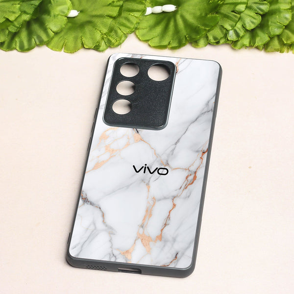 Copper Luxe Marble metal back case for Vivo V27