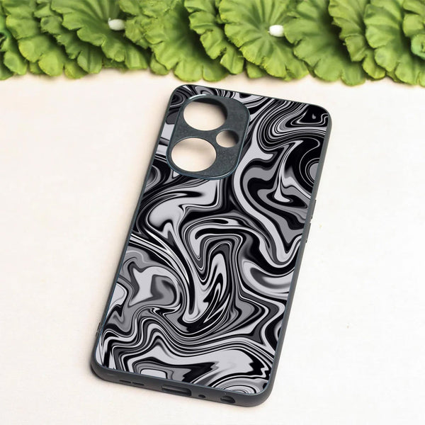 Blackout Marble metal back case for Oneplus Nord CE 3 Lite
