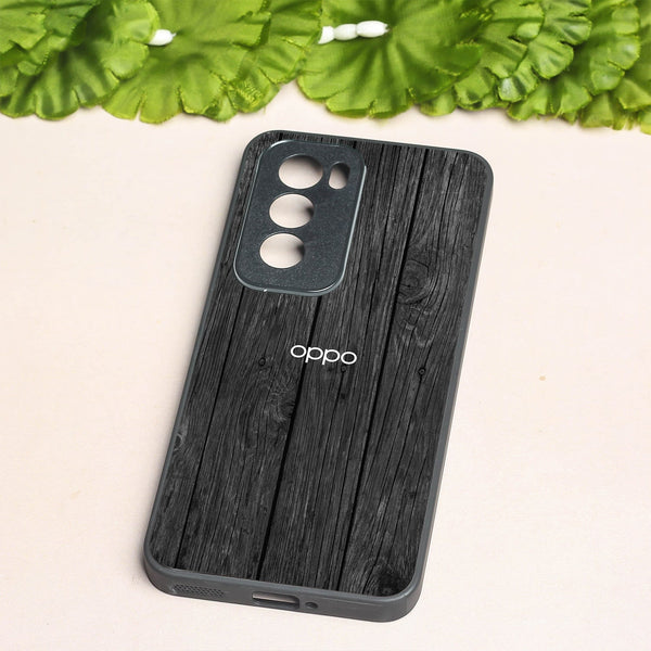 Dark Wood metal back case for Oppo Reno 12