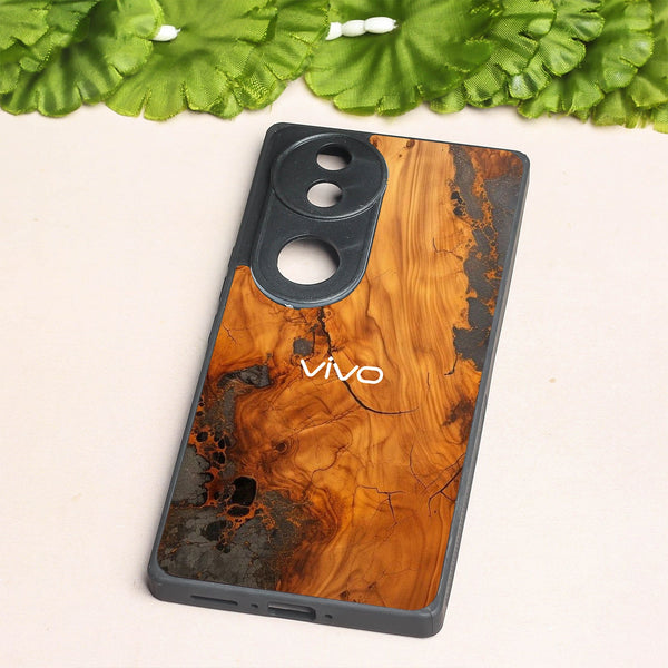 Lava Oak metal back case for Vivo V50