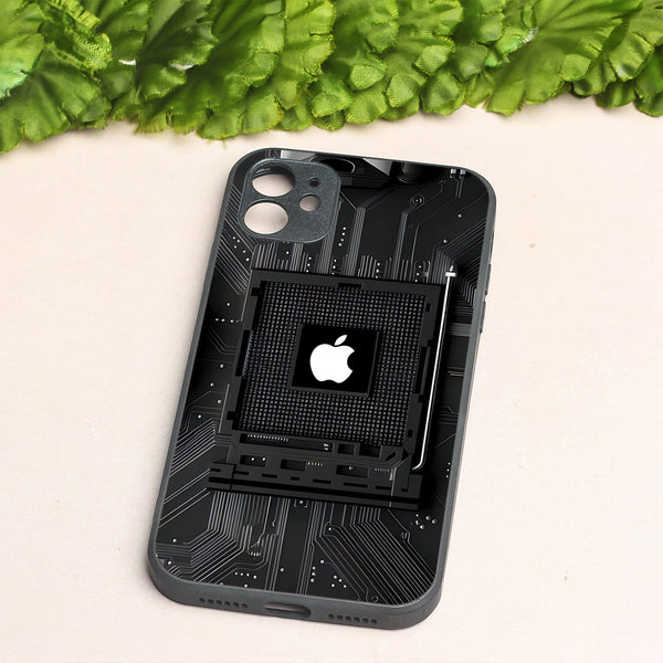 Microchip metal back case for Apple Iphone 12