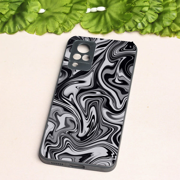 Blackout Marble metal back case for Vivo V21