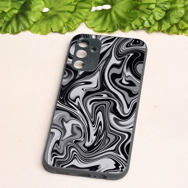 Blackout Marble metal back case for Samsung A14