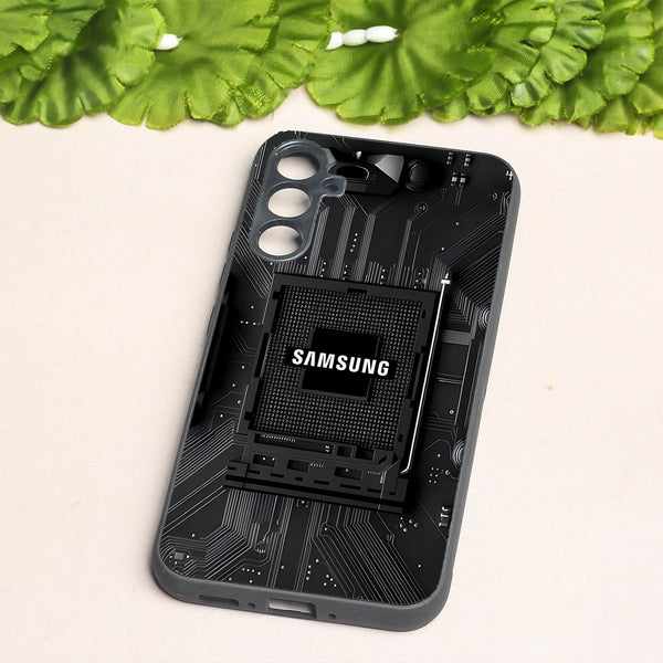 Microchip metal back case for Samsung A34