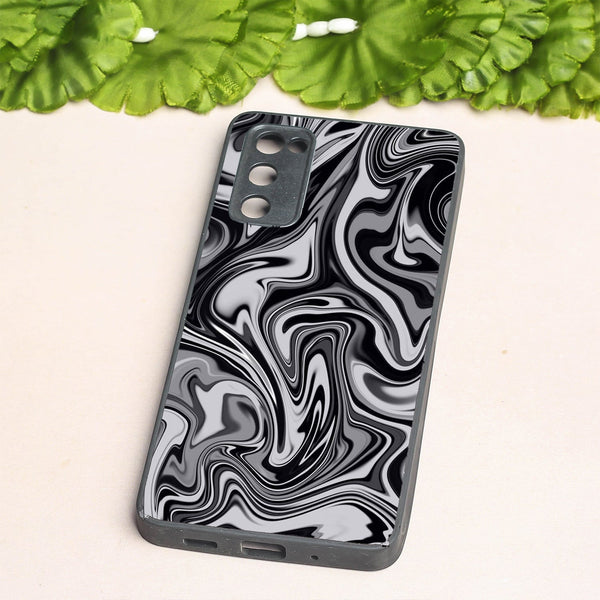 Blackout Marble metal back case for Samsung S20 FE
