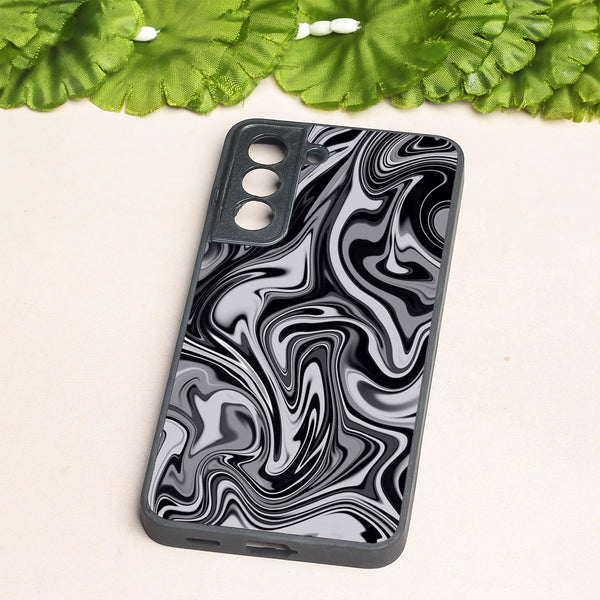 Blackout Marble metal back case for Samsung S21 FE