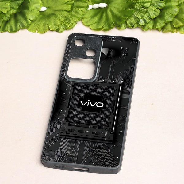 Microchip metal back case for Vivo V30