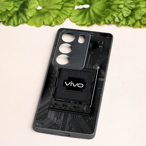Microchip metal back case for Vivo V29