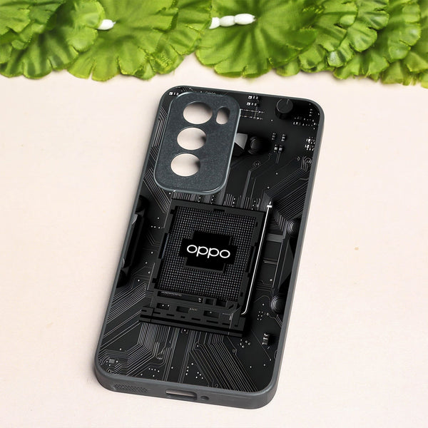 Microchip metal back case for Oppo Reno 12