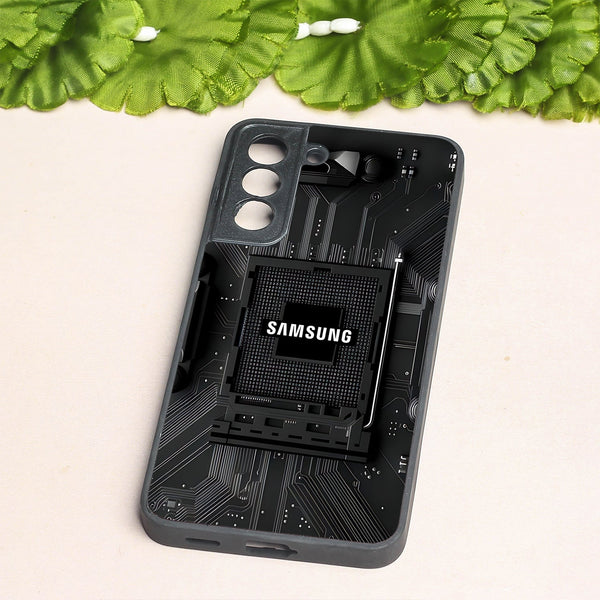 Microchip metal back case for Samsung S21 FE