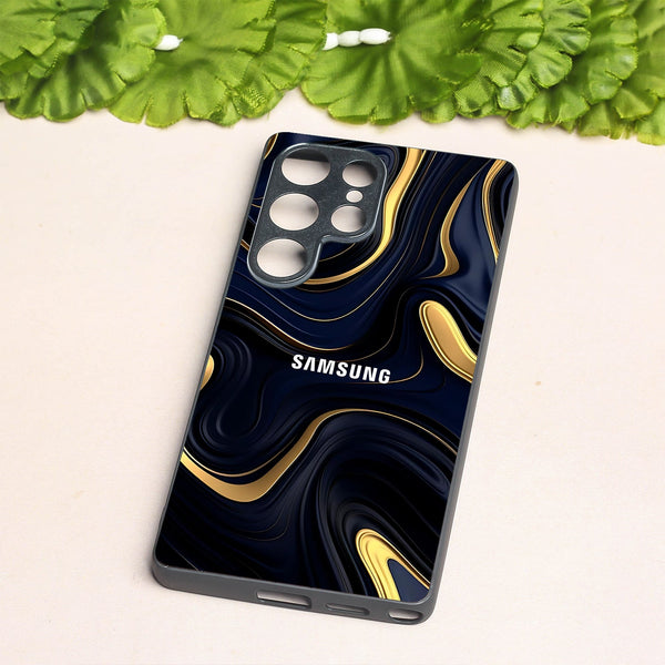 Noir Gold metal back case for Samsung S25 Ultra