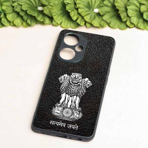Black Satyamev Jayate metal back case for Oneplus Nord CE 3 Lite